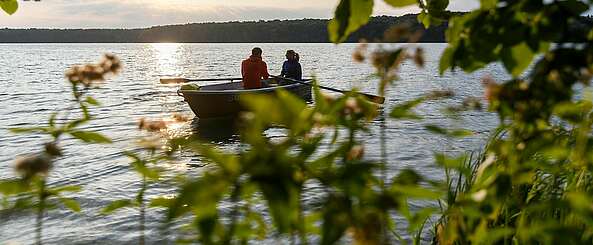 Ruderbootfahrt auf dem Stechlinsee