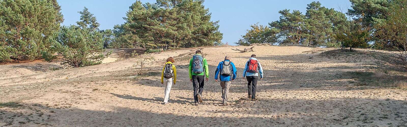 Wanderer auf der Binnendüne bei Storkow