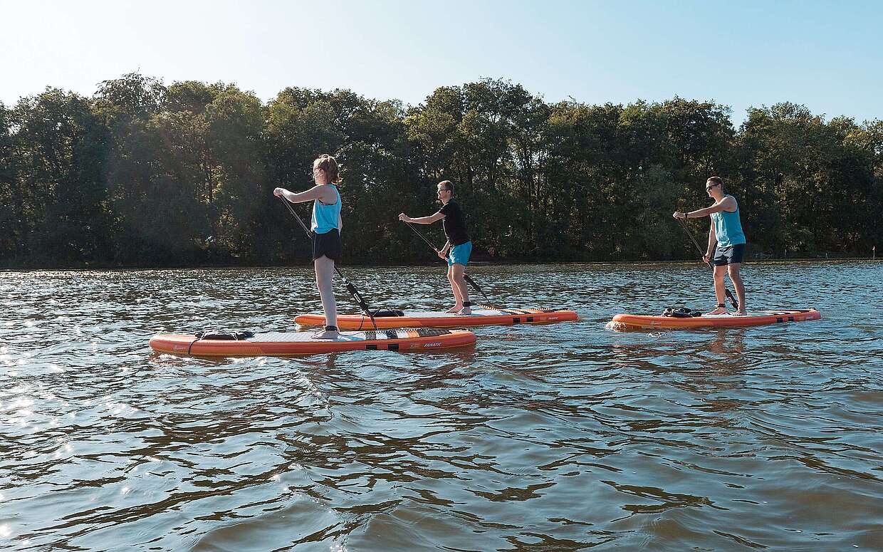 Stand Up Paddling auf dem Templiner See