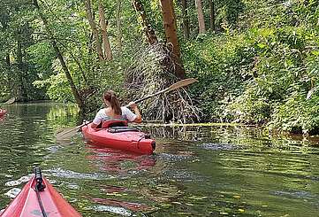 Mit dem Kajak unterwegs im Spreewald
