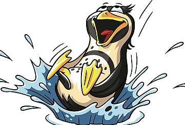 Pinguin im Wasser