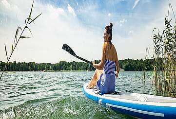 Stand Up Paddling auf dem Lübbesee