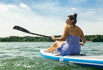 Stand Up Paddling auf dem Lübbesee