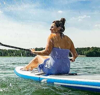 Stand Up Paddling auf dem Lübbesee