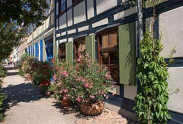 Fachwerkhäuser in der Templiner Innenstadt
