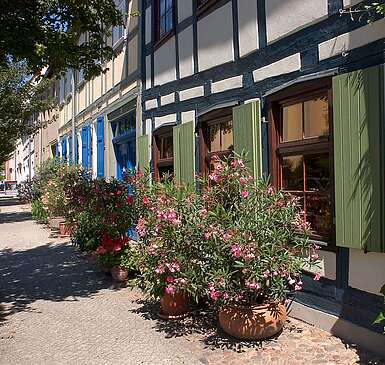 Fachwerkhäuser in der Templiner Innenstadt