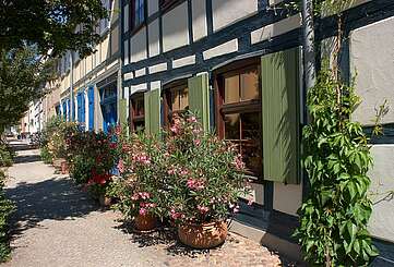 Fachwerkhäuser in der Templiner Innenstadt