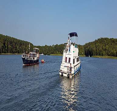 Hausboot bei Fürstenberg/Havel