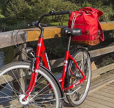 Fahrrad auf Brücke