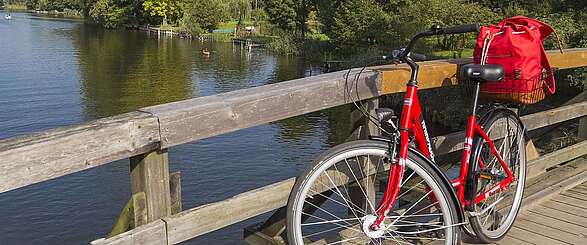 Fahrrad auf Brücke