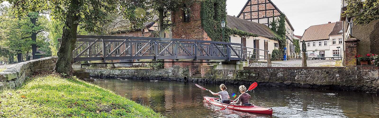 Kanuwanderer auf der Stepenitz in Perleberg