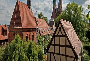 Blick auf die Siechenhauskapelle in Neuruppin