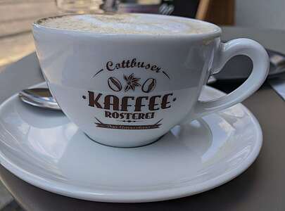 Tasse der Cottbuser Kaffeerösterei