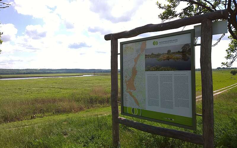 Hinweisschild im Nationalpark Unteres Odertal
