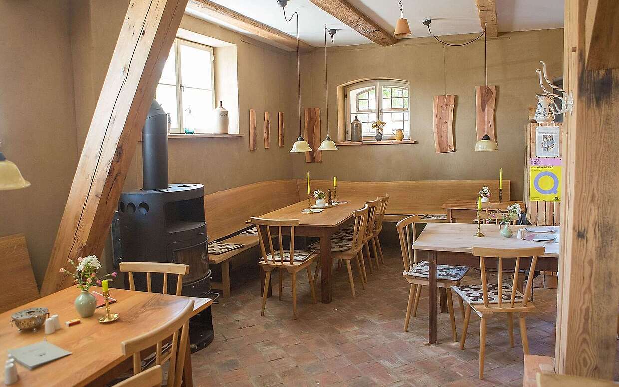 In der Gutsschänke des Gutshofes in Kraatz